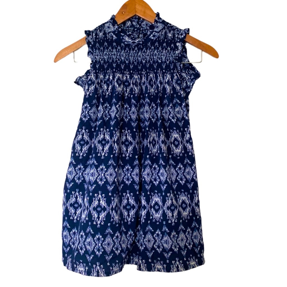 Iris & Ivy Dress Kids Size 5 Blue White Summer
